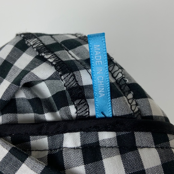 J. Mclaughlin Gingham Shorts Sz 6 Black White - Picture 5 of 7